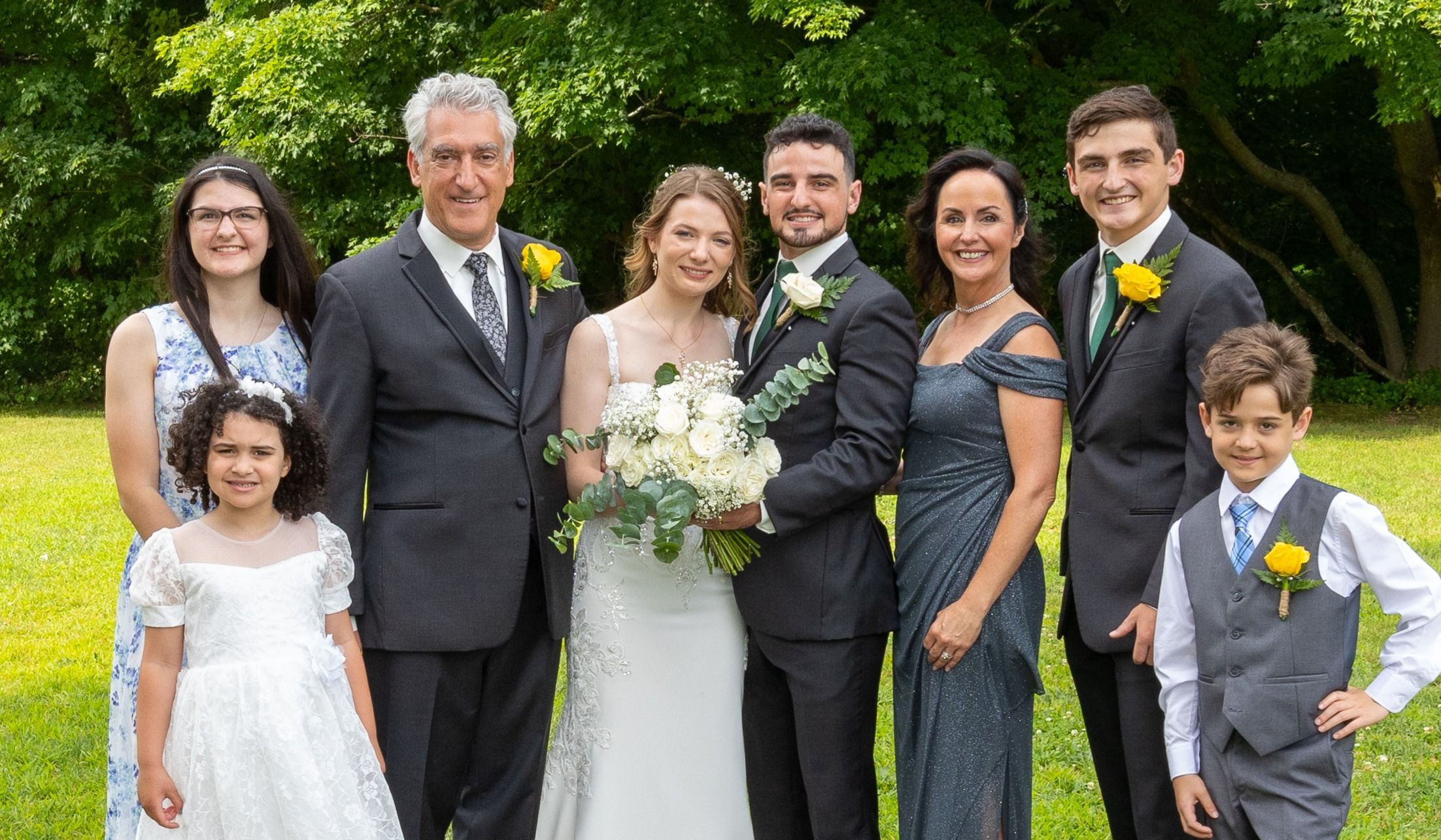 Michelle Previte with her family.